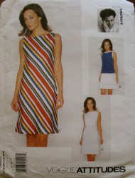 1963 ISAAC MIZRAHI EZ LINED  BIAS/ PULLOVR A-DRESS PATTERN 14-18